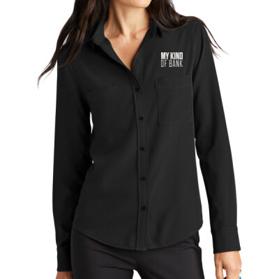 First National Bank - Women's Stretch Crepe Long Sleeve Camp Thumbnail