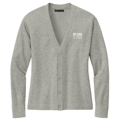 First National Bank - Women's Cotton Stretch Cardigan Sweater Thumbnail