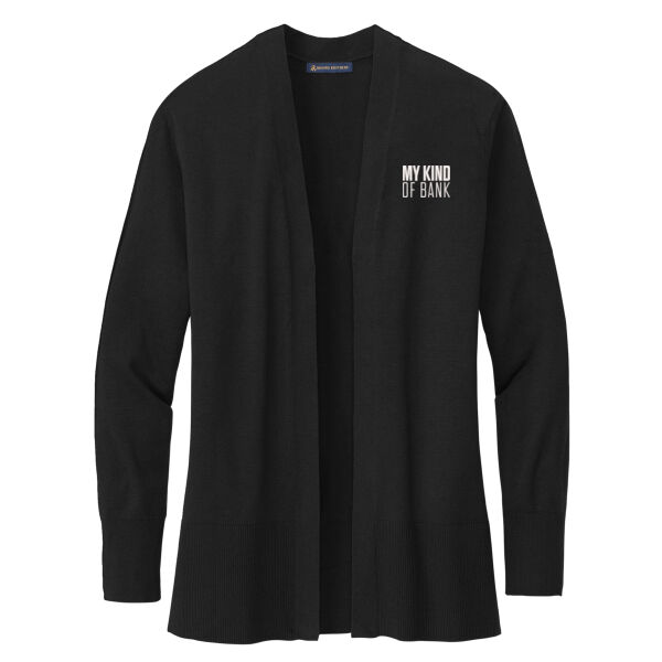 First National Bank - Women's Cotton Stretch Long Cardigan Sweater Thumbnail