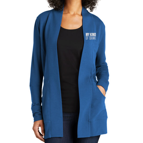 First National Bank - Ladies Microterry Cardigan Thumbnail